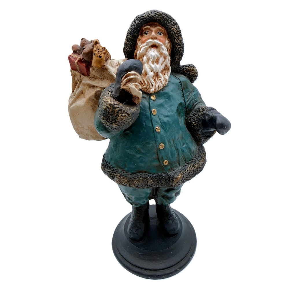 Vintage 1992 Delpha Jensen Artist Folk Art Santa 10" Figurine Ltd. Ed. #329/1000